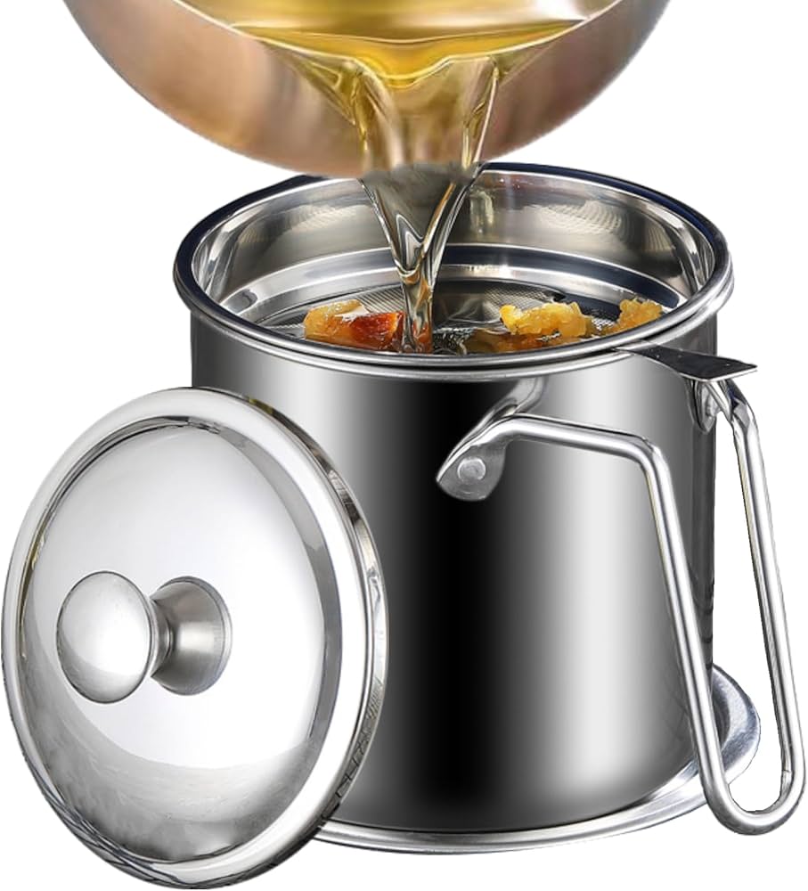 オイルポット 油ろ過器 キッチン用品 油処理用品 Amazon | オイルポット 1.3L ステンレス 油こし器 あぶらこし 残留物を